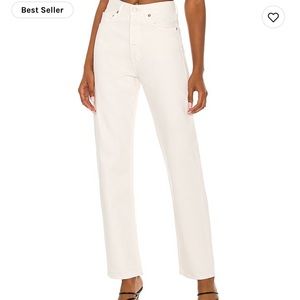 Agolde 90’s Pinch Waste White Jeans Size 24